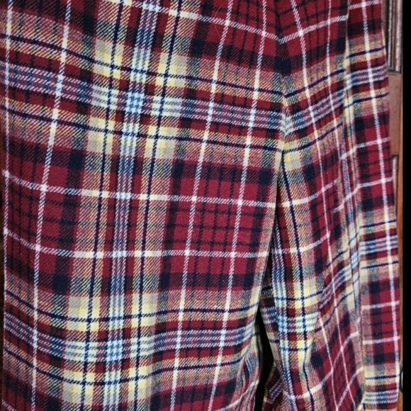 Vintage, Size 10, Wool, Plaid, Green White And Red Pendleton Pants, Wide Leg - Picture 2 of 7